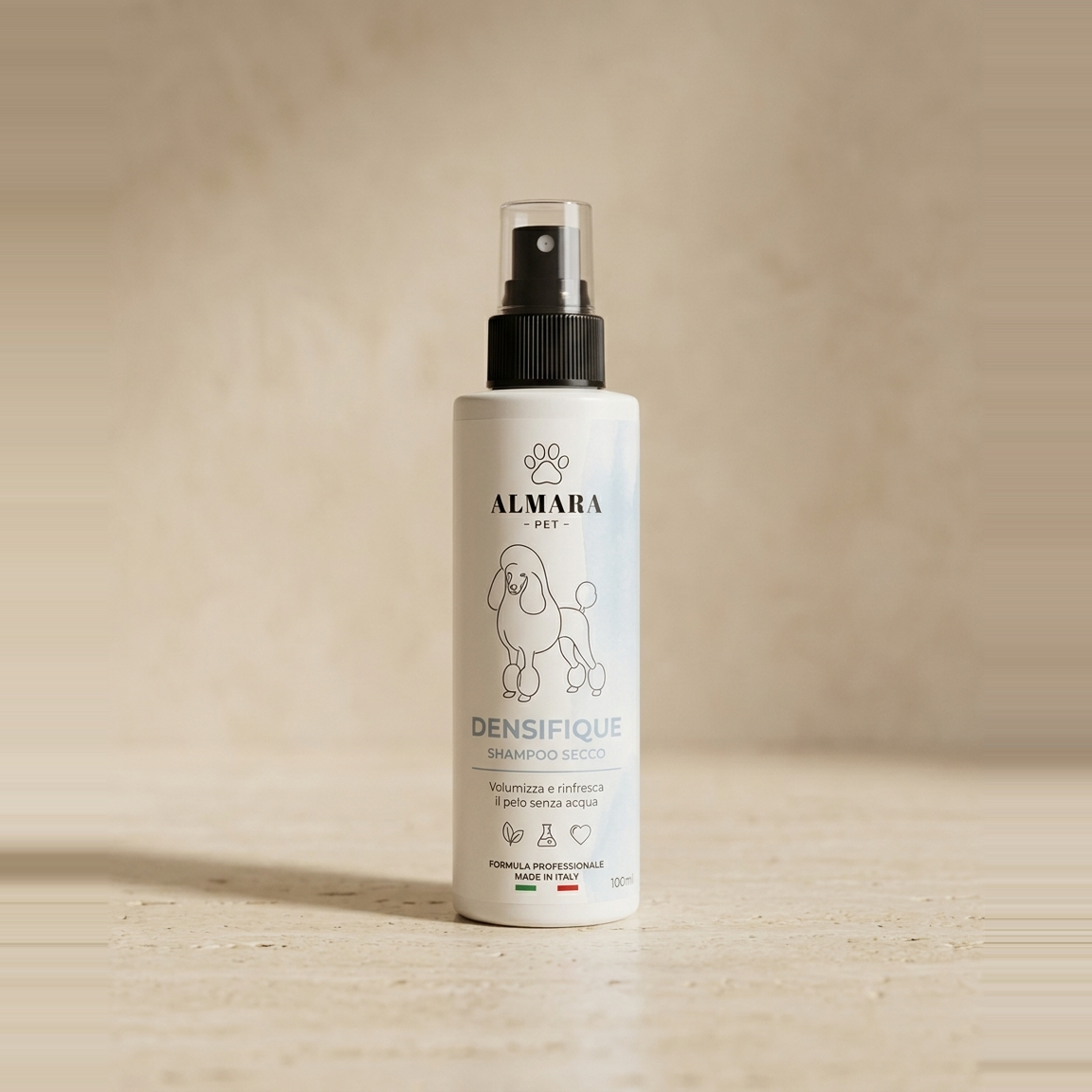 Almara Densifique — shampoo secco volumizzante per cani a pelo riccio