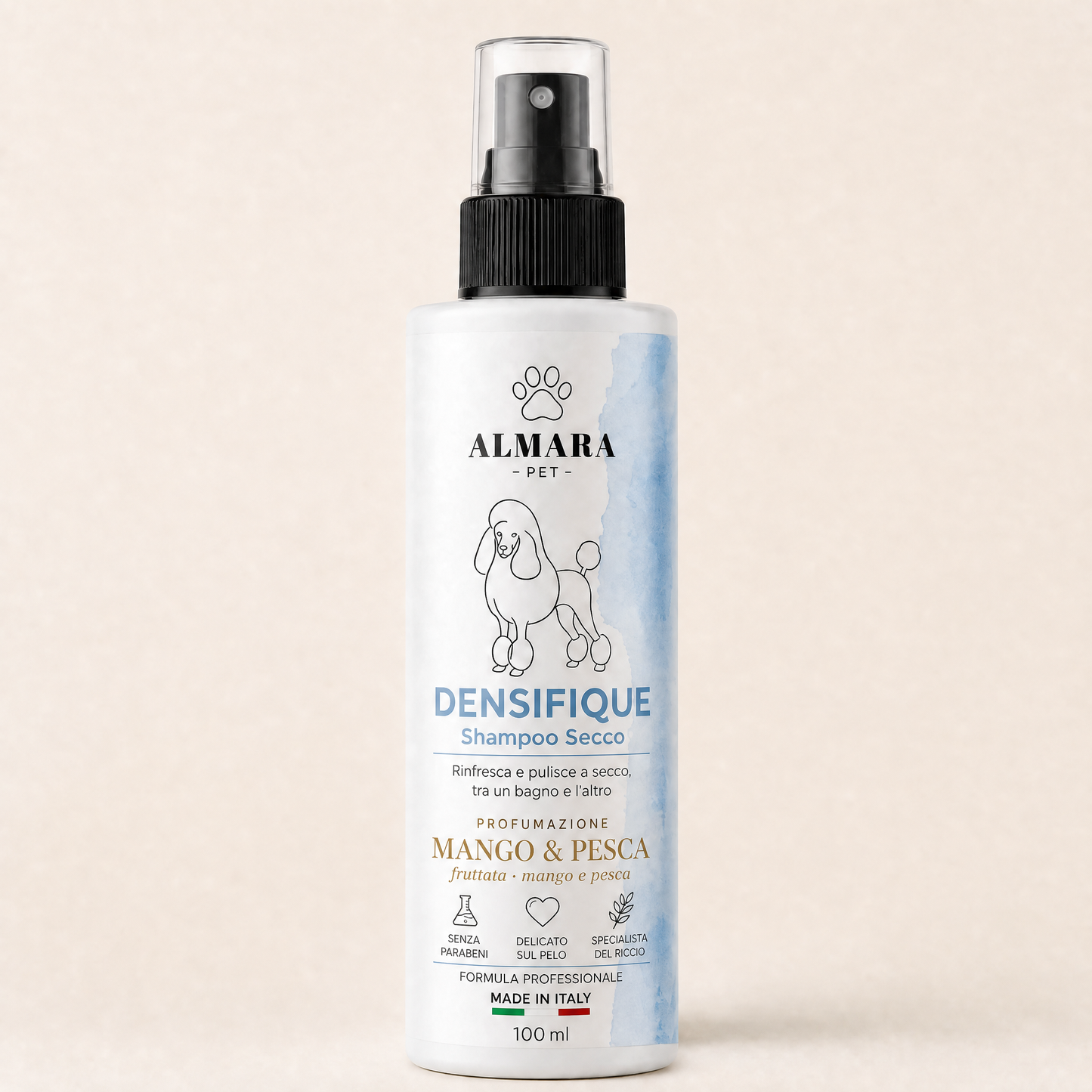 Almara Densifique — shampoo secco, Mango Pesca Premium, 100 ml