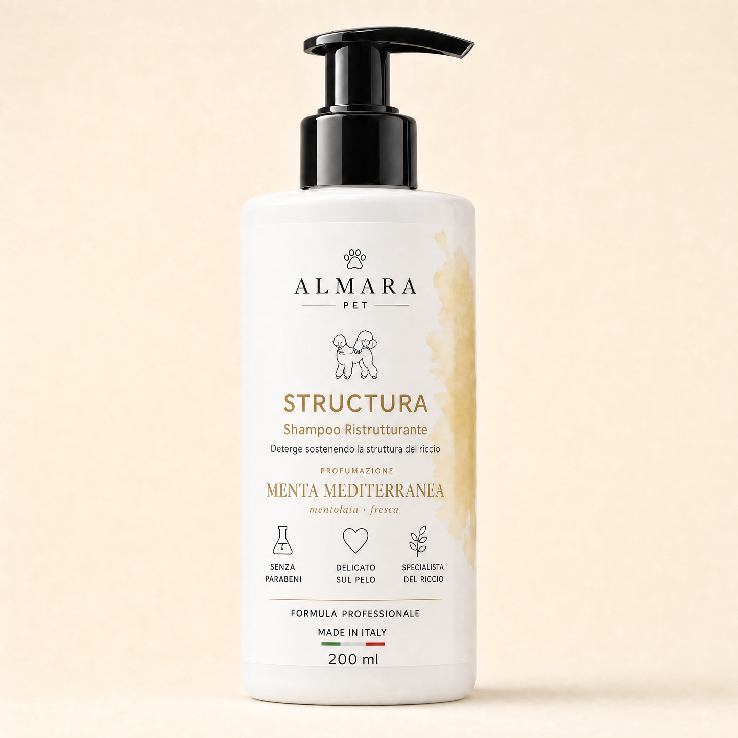 Almara Structura — shampoo ristrutturante, Menta Mediterranea, 200 ml