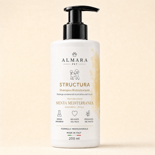 Almara Structura — shampoo ristrutturante, Menta Mediterranea, 200 ml